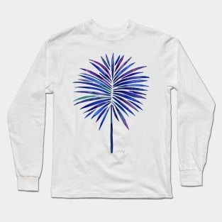 fan palm indigo Long Sleeve T-Shirt